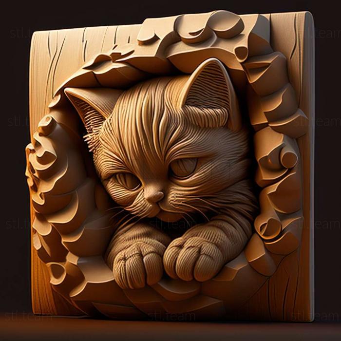 3D модель Бамбіно кіт (STL)